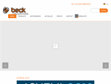 Tablet Screenshot of beck-gmbh.net